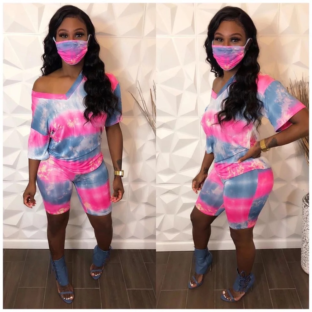 3piece tie dye set w/ Mask